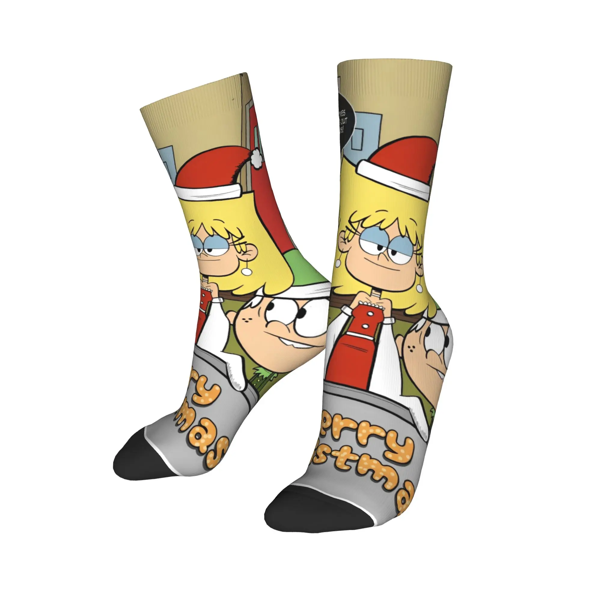 L-Loud Houses Familie Cartoon Socken Lässige Strümpfe Herbst Rutschfeste Paar Socken Mittelweiche individuelle Skateboard Socken