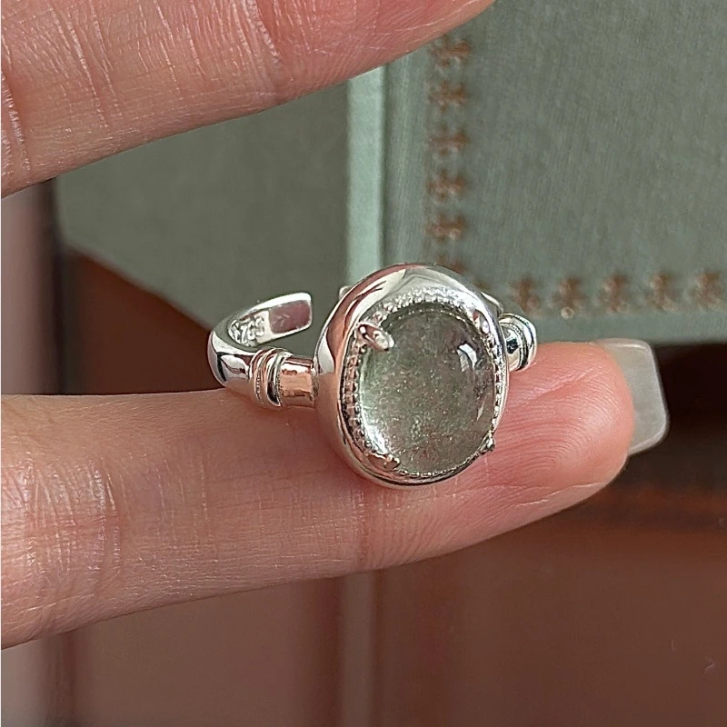 S925 pure silver Korean version niche design retro ghost ring Korean style simple and fashionable ring
