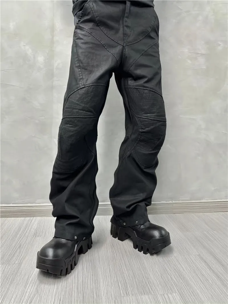 

Owen Seak Men Cargo Pants Cotton Casual Oversize Gothic Men's Sweatpants Autumn Cross Solid Loose Black Designer Long Trousers