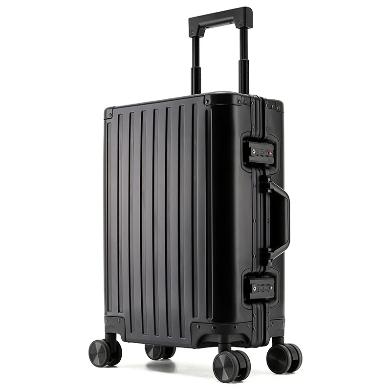 All-Aluminum Magnesium Alloy Luggage 28-Inch Aluminum Frame Universal Wheel Trolley Case 20-Inch Boarding Travel Metal Box