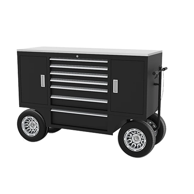 

Heavy Rolling Tool Cabinet with Drawers | Industrial Mobile Tool Trolley for Garage Workshop Storage