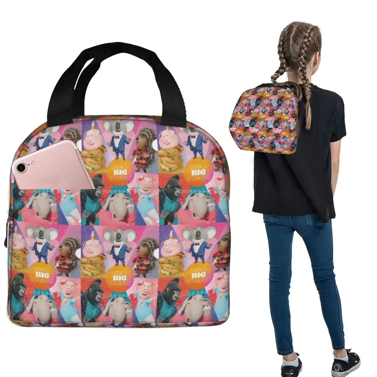 Sing Insulated Lunch Bag for Women Children Leakproof Food Boxes Thermal Lunch Box Tote