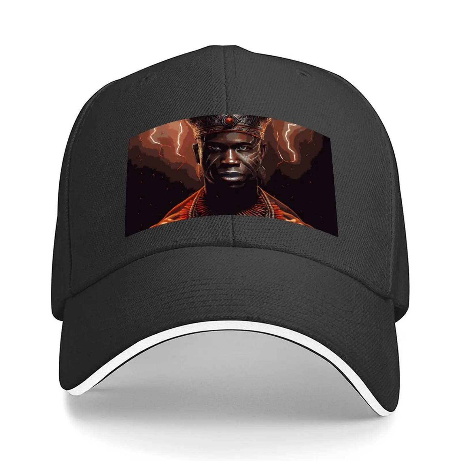 

Shango of Lightning Baseball Cap black Hat Baseball Cap fun hats fishing caps man Caps Male Women's