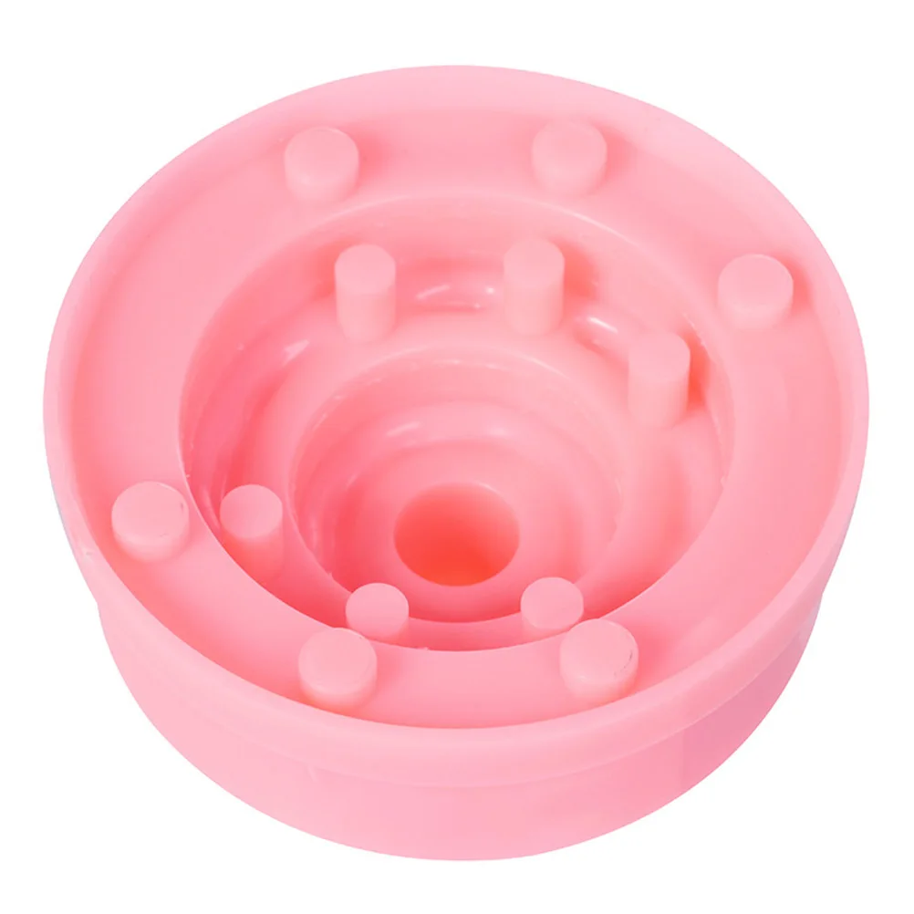 

1pc Nail Bit Holder Box Pink Plastic Drill Bits Storage Organizer Stand Dustproof Container for Manicure Home Professional Use