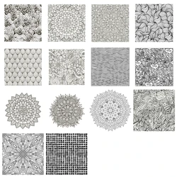 Wave Flower Pattern Background Clear Stamps For Scrapbooking Paper Making Supplies Craft Card Seals