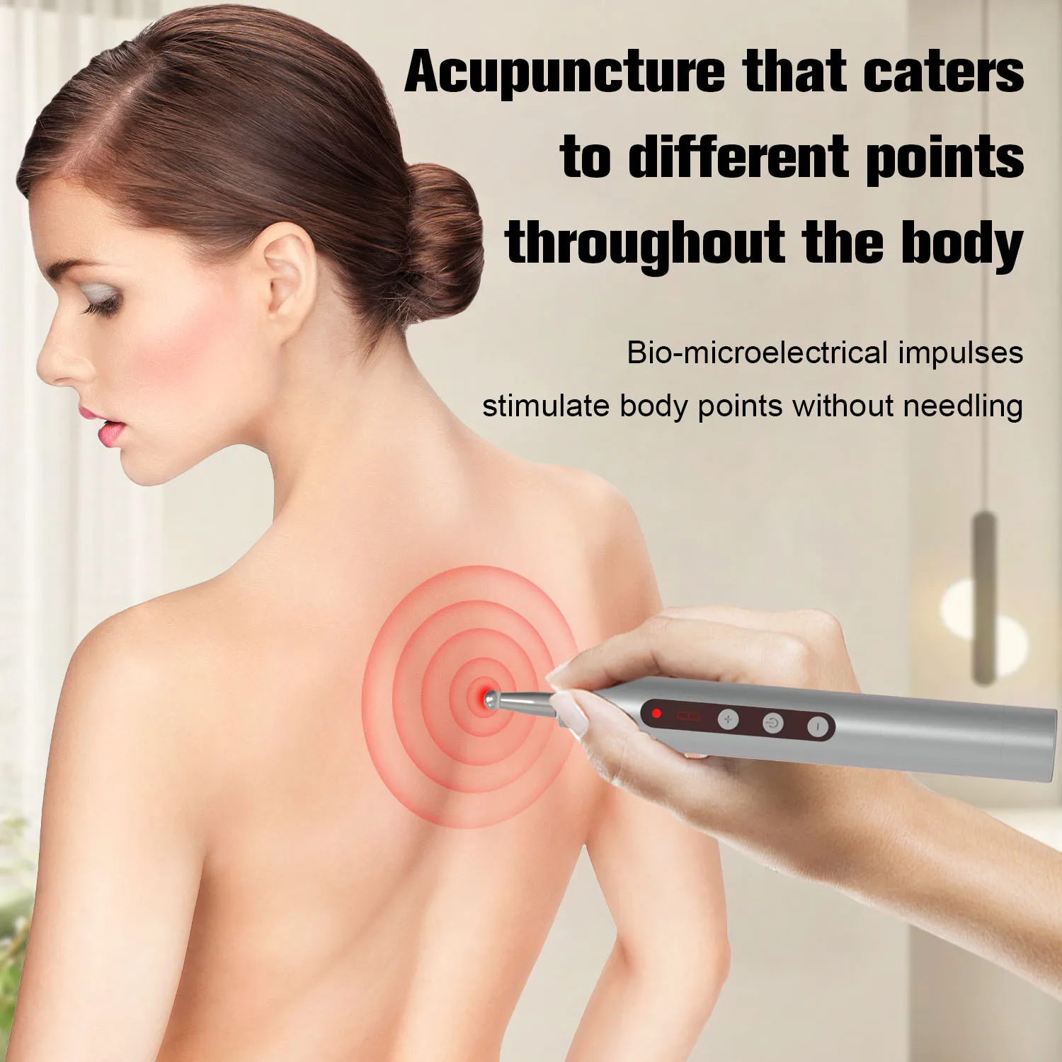 Acupuncture pen No numb hands Multi-function automatic acupuncture point seeking home massage stick Rechargeable meridian pen