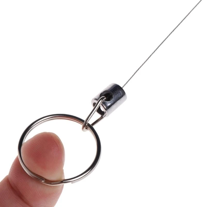 

Fishing Retractor for Key Ring Holder Retractable 60cm Steel Cable Anti L