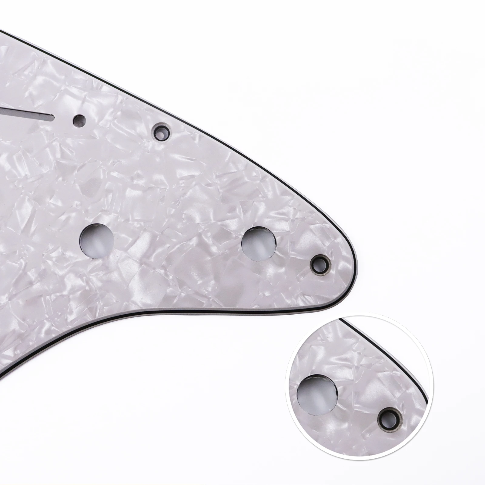 RUKOVA SSS 11-Hole ST-Style Pickguard Set, 3-Ply Scratch Plate with Aluminum Foil Shielding, Fits American & Mexican Standard ST