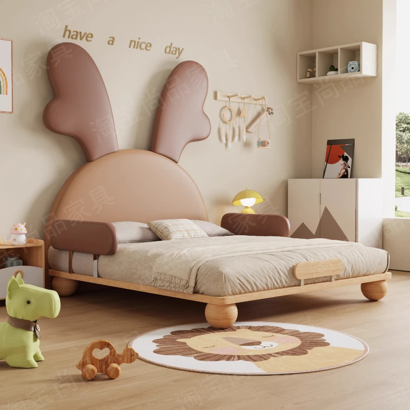 Para cabecero De 135X190, Cama para niños, diseño Queen, camas iluminadas De tamaño King para niños, Casa De madera De lujo, Cama De Casal, muebles para dormitorio