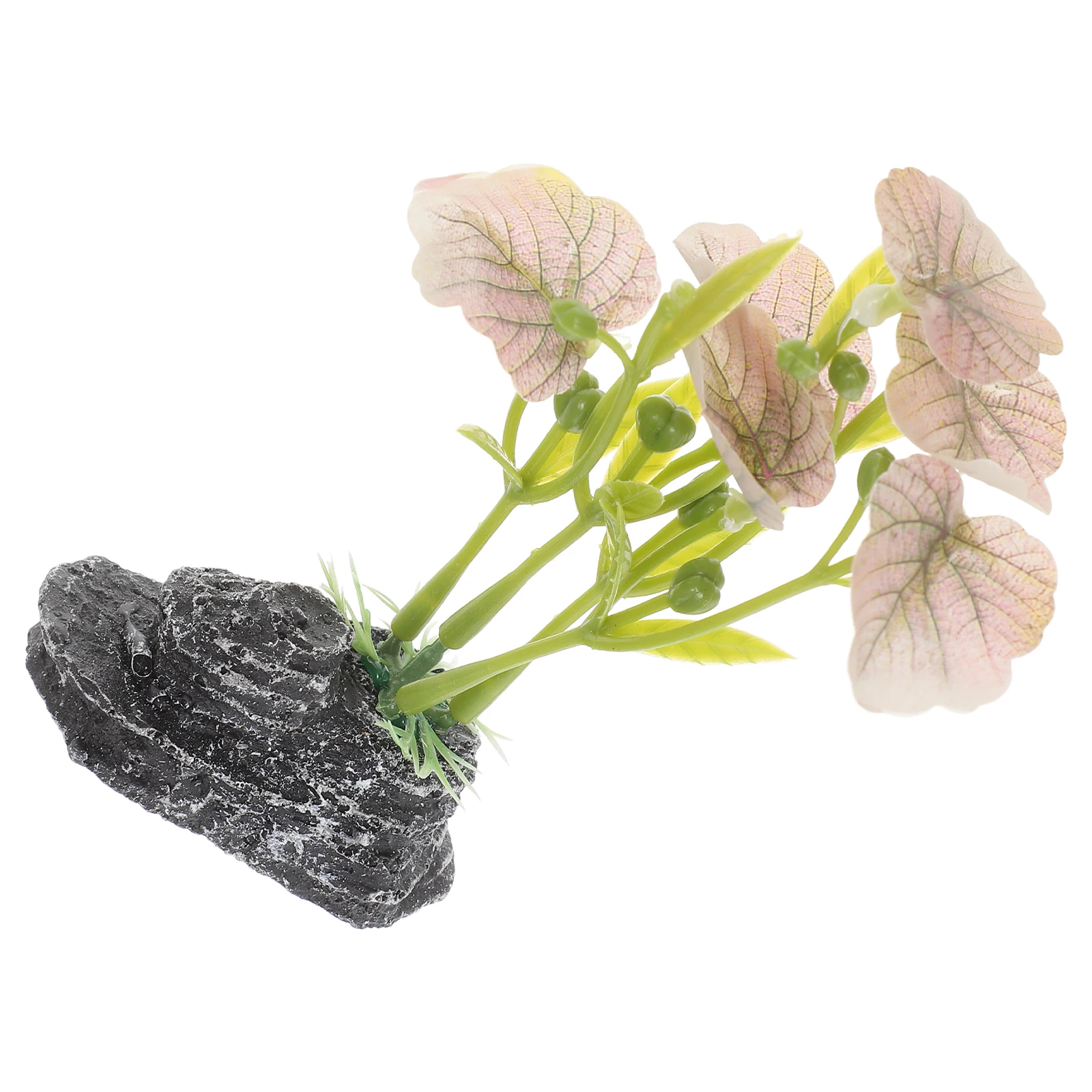 

Realistic Resin Artificial Green Terrarium Decor For Bearded Dragon Chameleon Lizard Habitat Tank Accessories Fake Plants