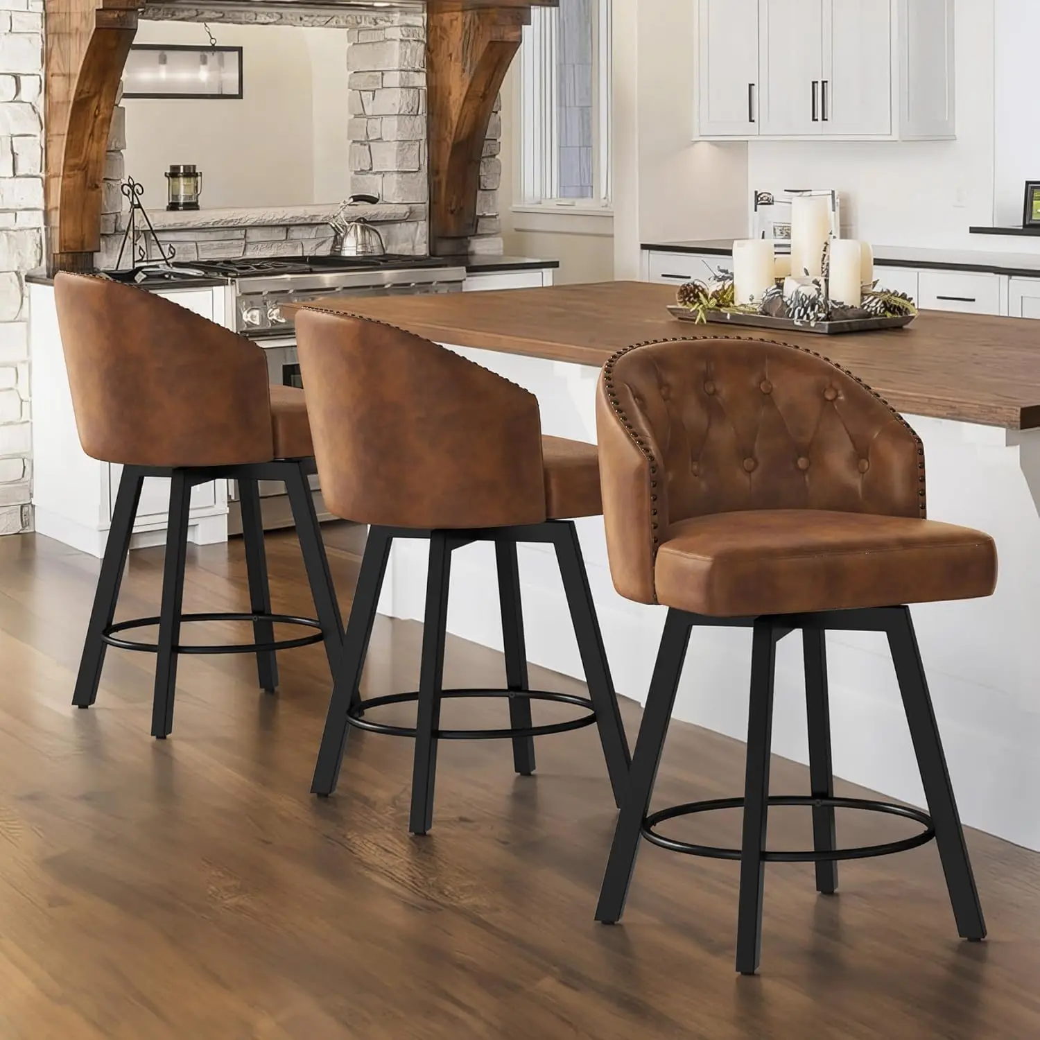 Counter Height Bar Stools Set of 3, 26