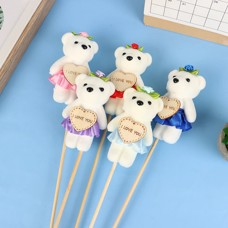 귀여운 부드러운 봉제 곰 봉제 폼 장난감, 만화 부케 인형, 미니 곰 인형 장난감, 작은 선물 가방 펜던트 인형-시리즈 3, 10cm, 10 개