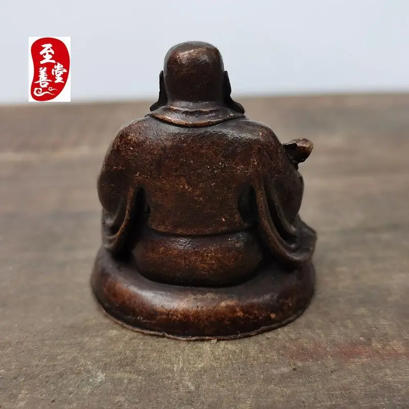 Retro Sitting laughing buddha maitreya buddha Ornament Decoration Tea Pet Figurines Desk Decor Accessories