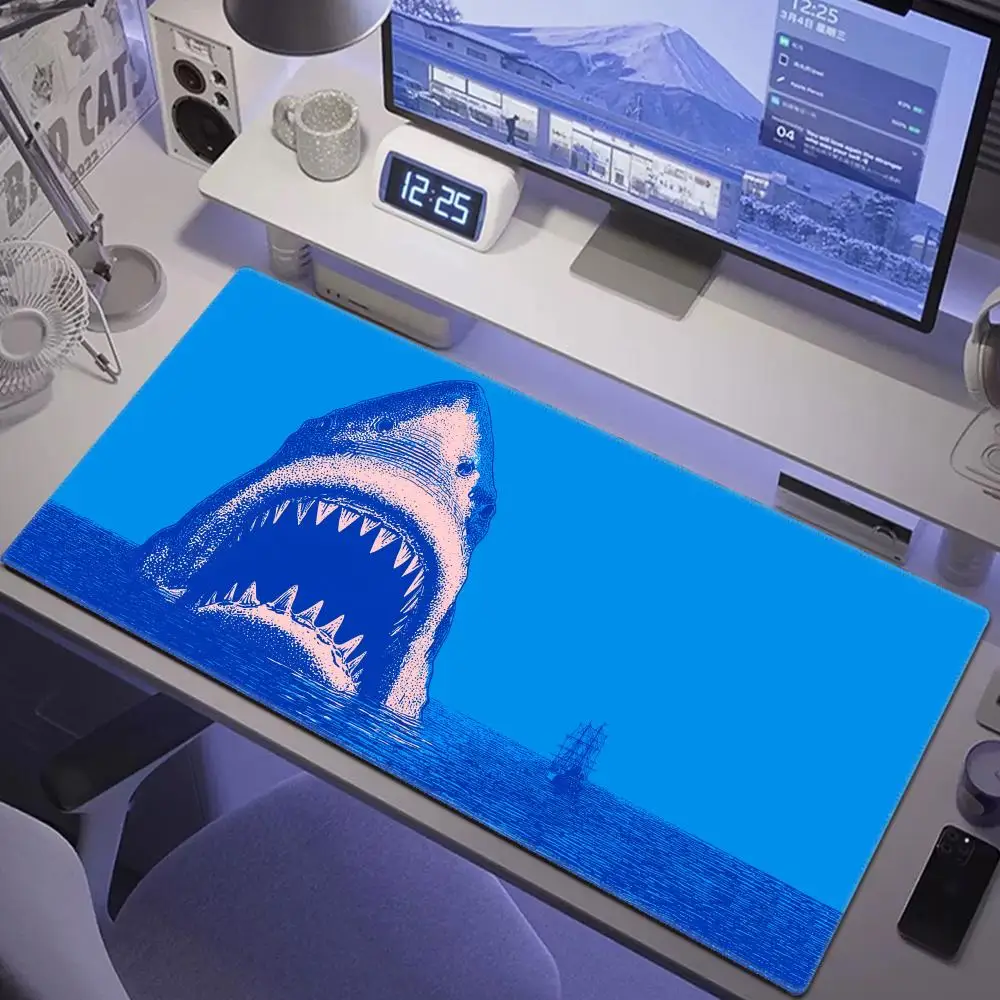 

Ocean S Jaws Movie Коврик для мыши Большой настольный коврик Клавиатура Эргономичный офисный резиновый игровой ПК Нескользящий противоскользящий домашний коврик на заказ Лучшая цена