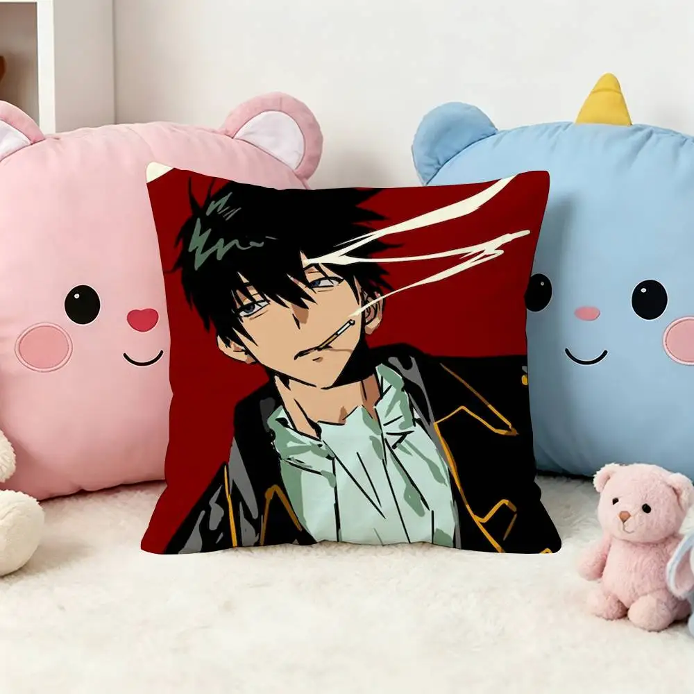 Gintama Toshiro Hijikata  Square Double-Sided Printed Pillow Case Sofa Cushion Cover Bedroom Bedside Decor