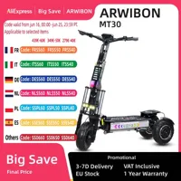 ARWIBON MT30 Electric Scooter For Adult 6000W Motor 60V 27AH E-Scooter 13 Inch Vacuum Off-Road Tires Off-Road Escooter