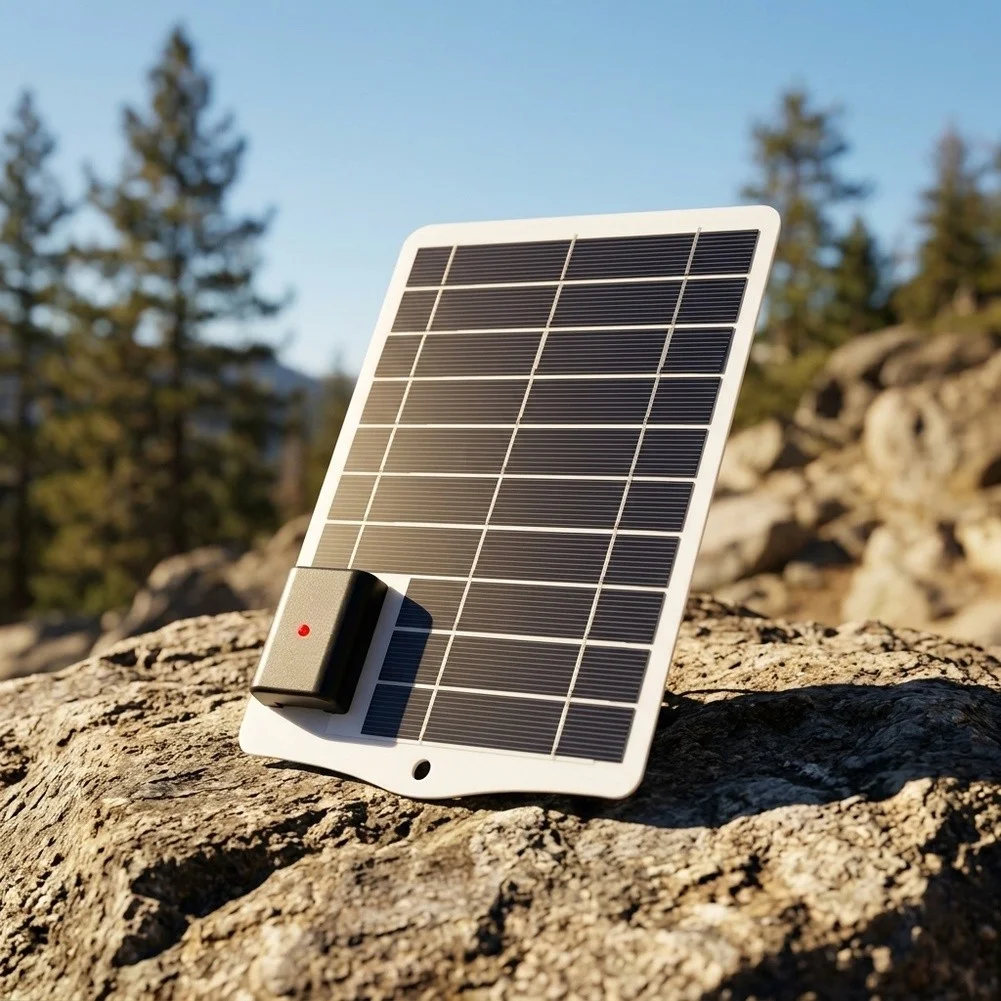 5W Lightweight Solar Panel Charger for Smartphones Cameras Flashlights and Small USB Devices Designed for Outdoor Mobility
