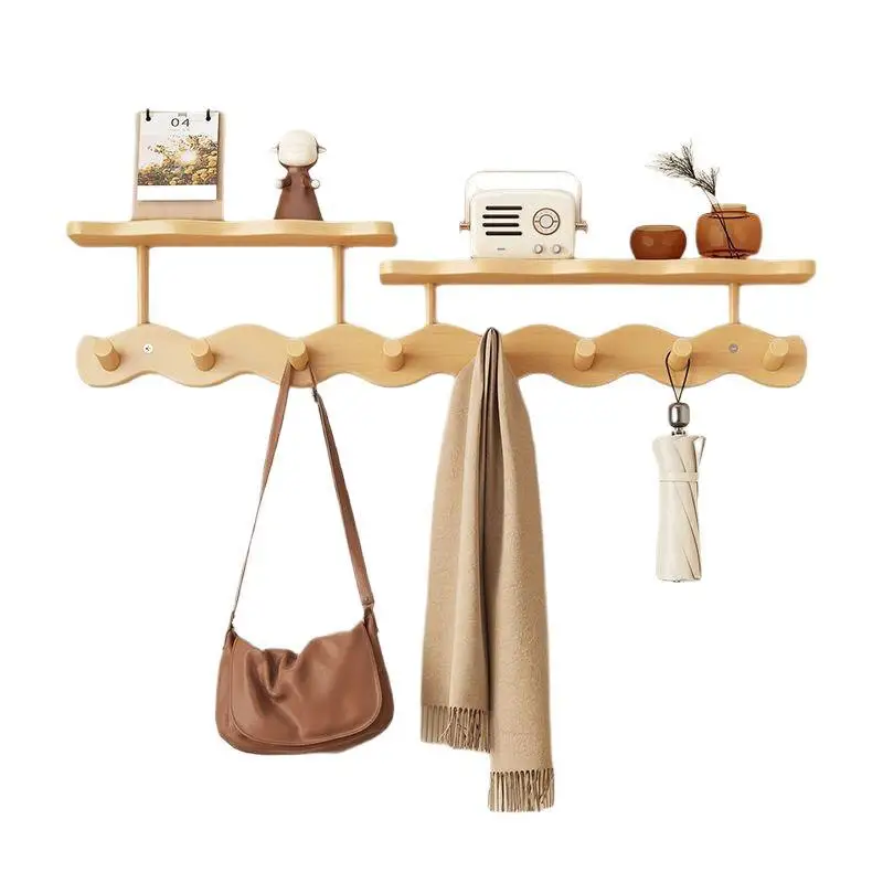 Entrance wave hanger. Wall hanging without punching, key storage behind bedroom door, creative hook