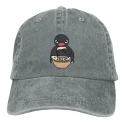 Penguin With His Meal Pingu The Pengouin Men Baseball Caps Adjustable Casual Cotton Sun Hats Unisex Dad Hats