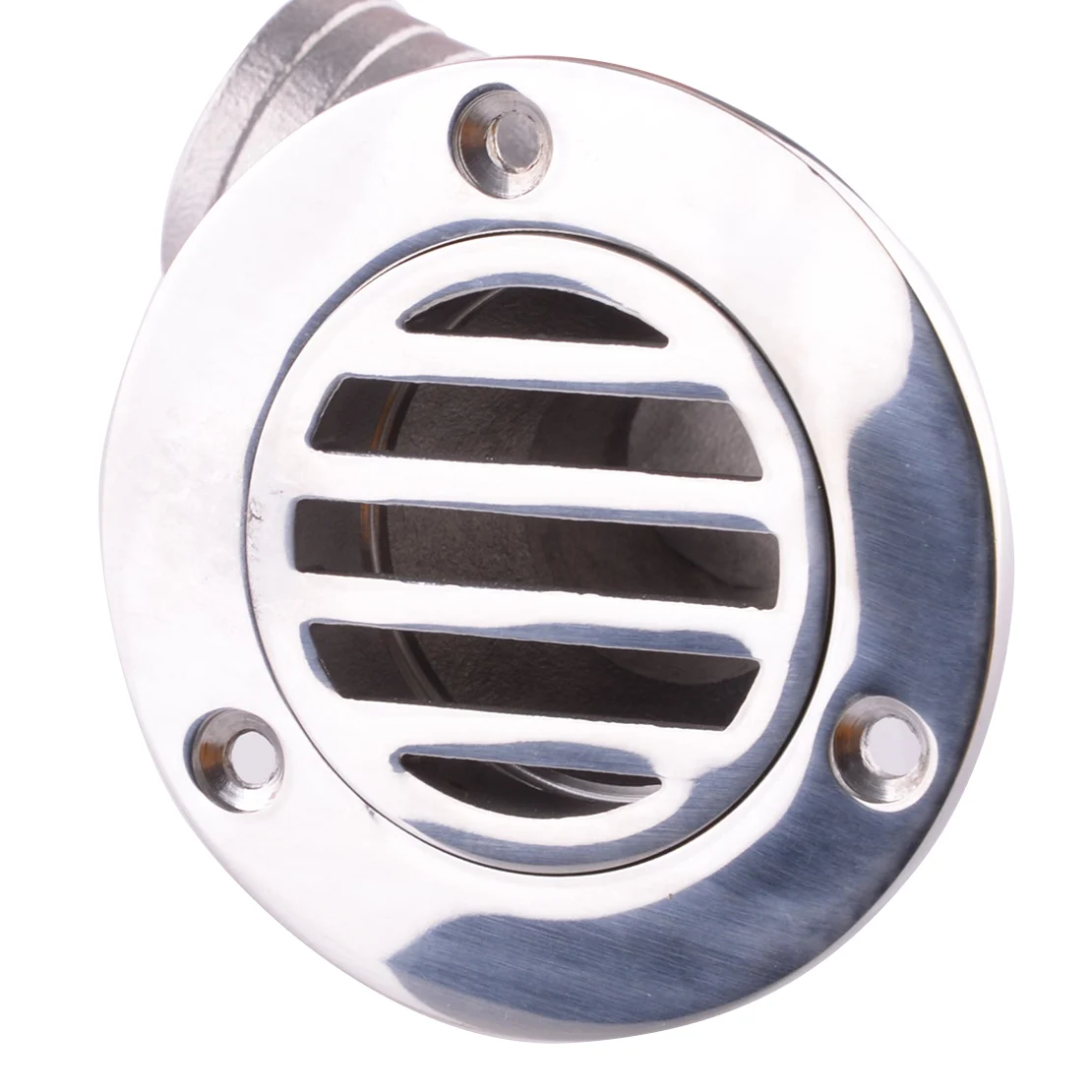 Silver 90 Degree 1-1/2 Inch Boat Deck Drain With Removable Cover For Boat Yacht Marine