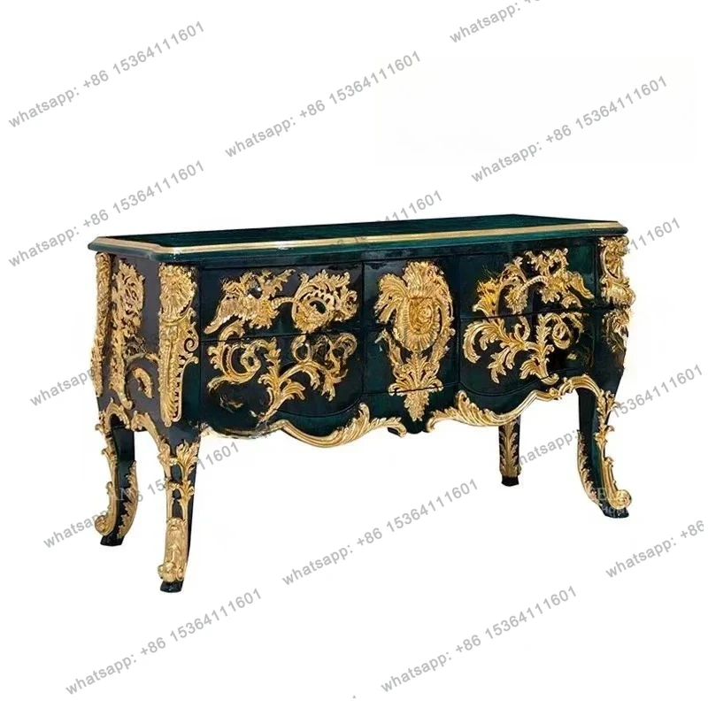 New Chinese classical heavy industry carving foyer dining side storage decoration villa living room corridor entrance table