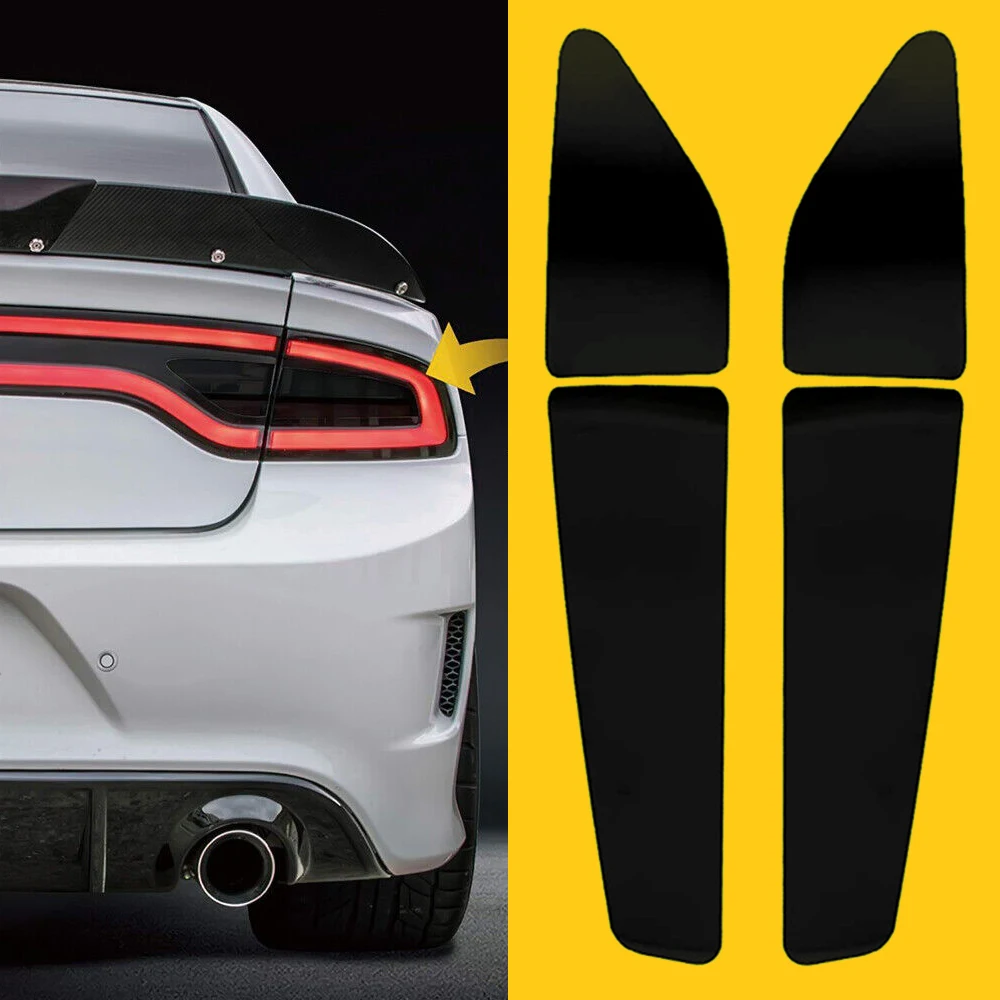 4x adesivos de carro para dodge charger 2015-2022 2020 2021 acessórios luz da cauda filmes adesivos fumado vinil traseiro precortado matiz sobreposição