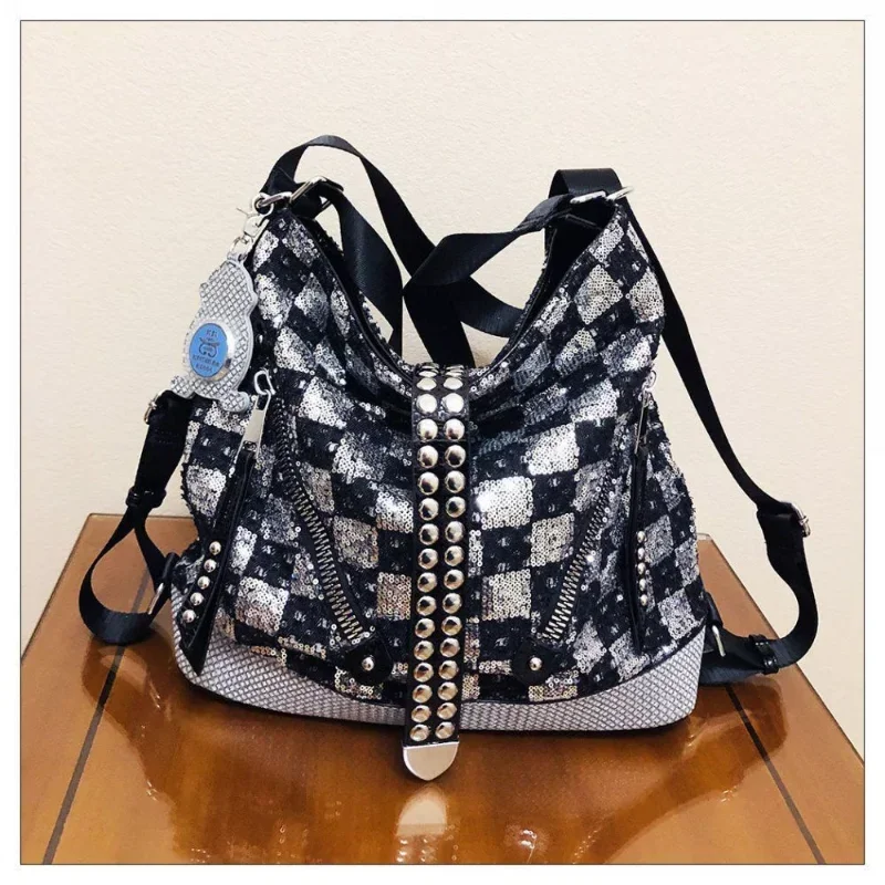 High Grade Level Women Backpack Fashion Original Senior Sense Korean Plaid Travel Large Capacity Single Shoulder Crossbody Bag