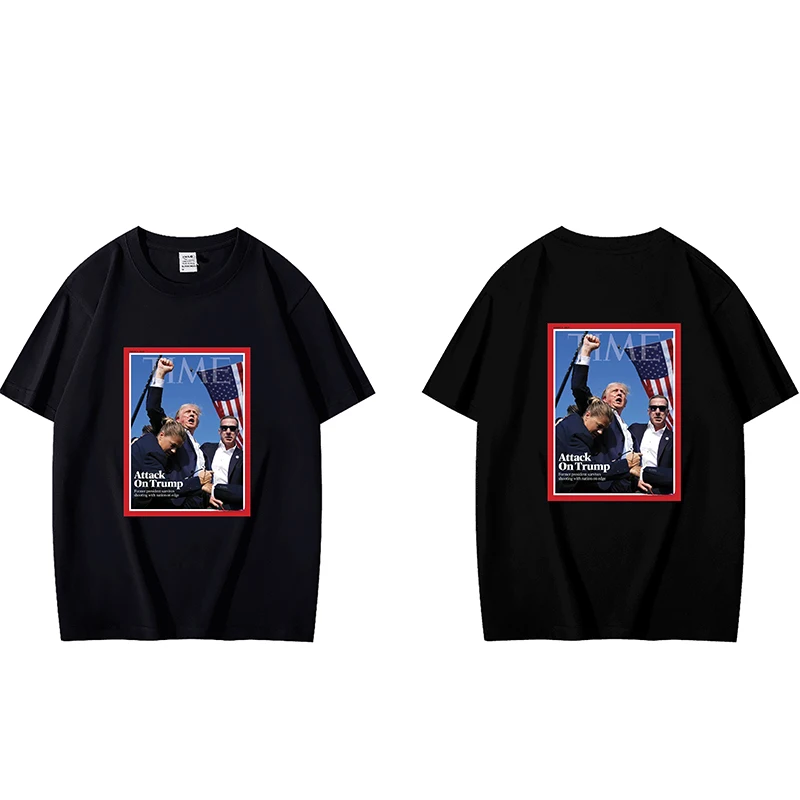

Trump T-shirt For Men And Women Street Fashion Loose Fit Oversized Round Neck Pure Cotton Casual Sports Short Sleeved Shirt