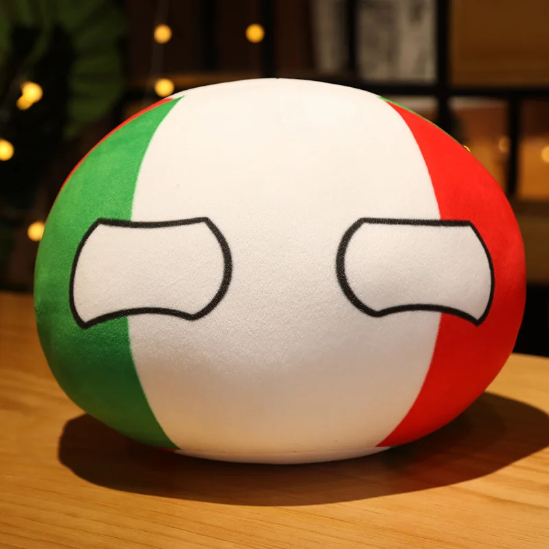 10-40cm Kawaii Countryball Plush Toy Stuffed Polandball UN USA USSR FRANCE RUSSIA UK JAPAN EU CANANDA ITA RU Sofa Pillow Pendant