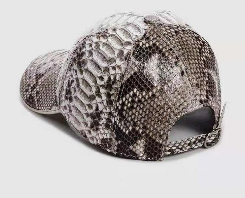 2024 new arrival Real python skin baseball cap Genuine leather sun hat PDD003