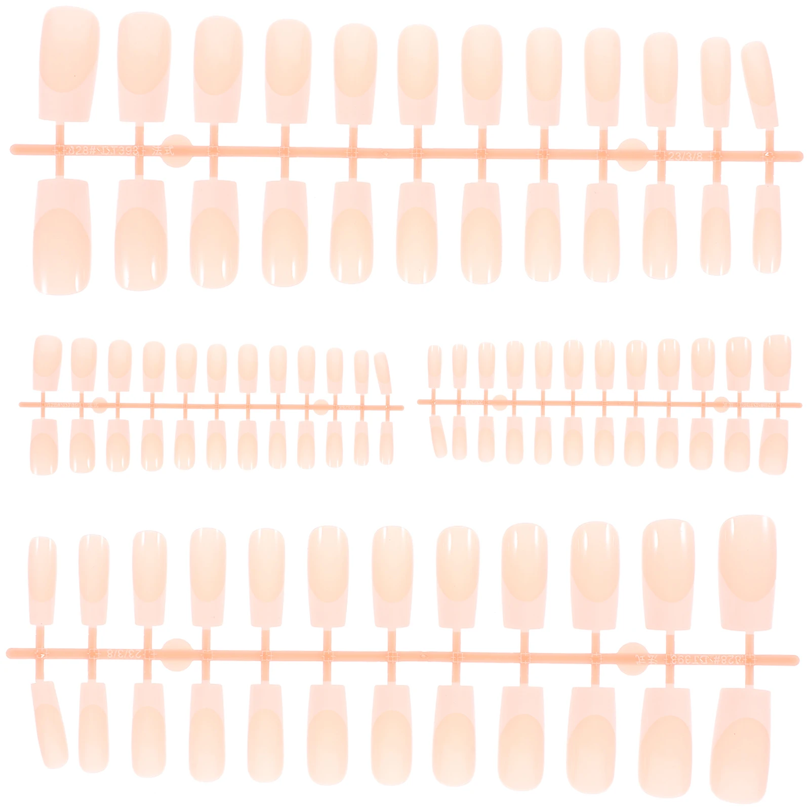 

24pcs French Fake Nails Full Cover Press On Tips Short Size ABS Material Women Girls Acrylic Nail Tips DIY Kit Professional