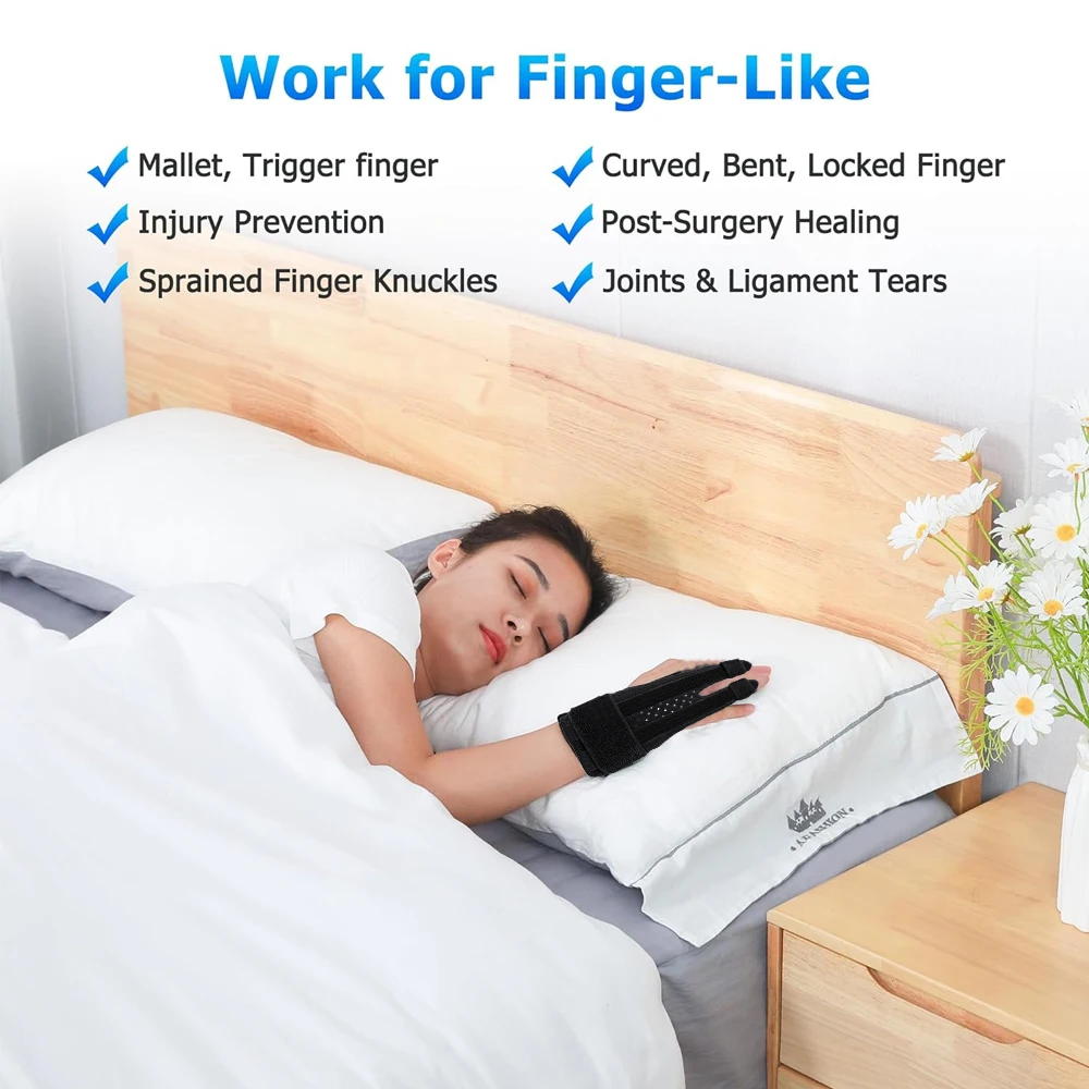 Finger Splint for Trigger Finger, Mallet Finger & Hand Fracture, Adjustable Brace for Index/Middle/Ring/Little Finger Support view 6