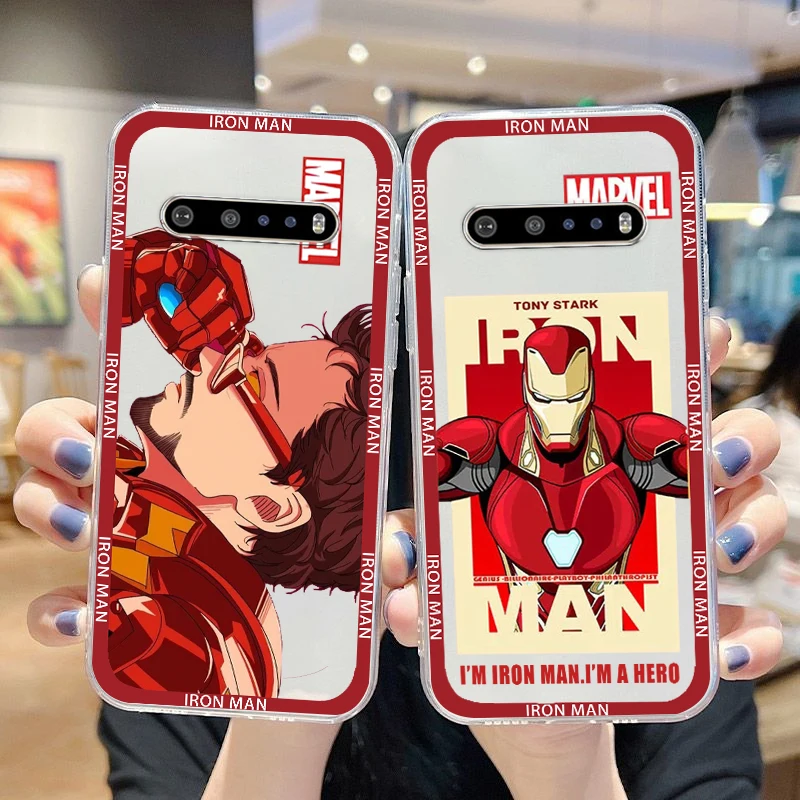 

Marvel Iron Man Tony Stark Phone Case For Google Pixel 7 6 Pro 6A 5A 5 LG K92 K42 K22 K71 K61 K51 K41S G8 Transparent