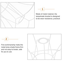 Simple Table Lamp Shade Frame Metal DIY Lampshade Bracket Stable Light Holder for Desk and Home Decoration Lampshade Frame