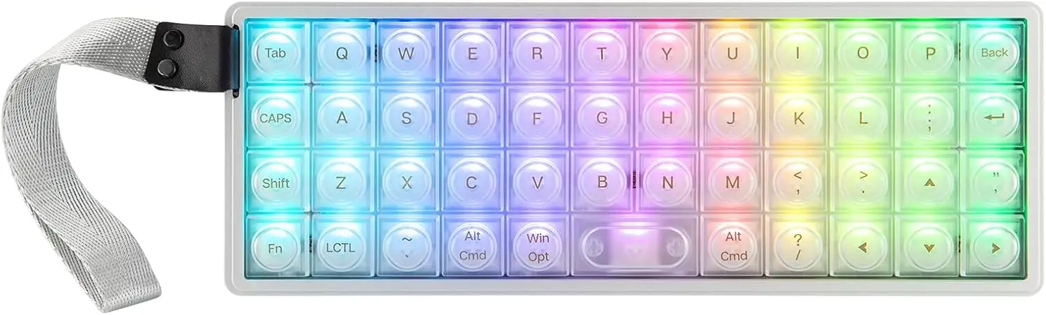 

Luma40 40% Wireless Mechanical Keyboard, QMK/VIA, CNC Metal, Hot-Swap, Kailh Linear Switch, 2.4G/BT/USB, Transparent PC Keycaps