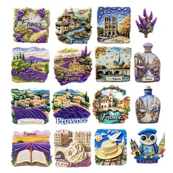 Europe France Provence Resin 3D Fridge Magnets Tourism Souvenir Refrigerator Sticker Handicraft Gift Decoration