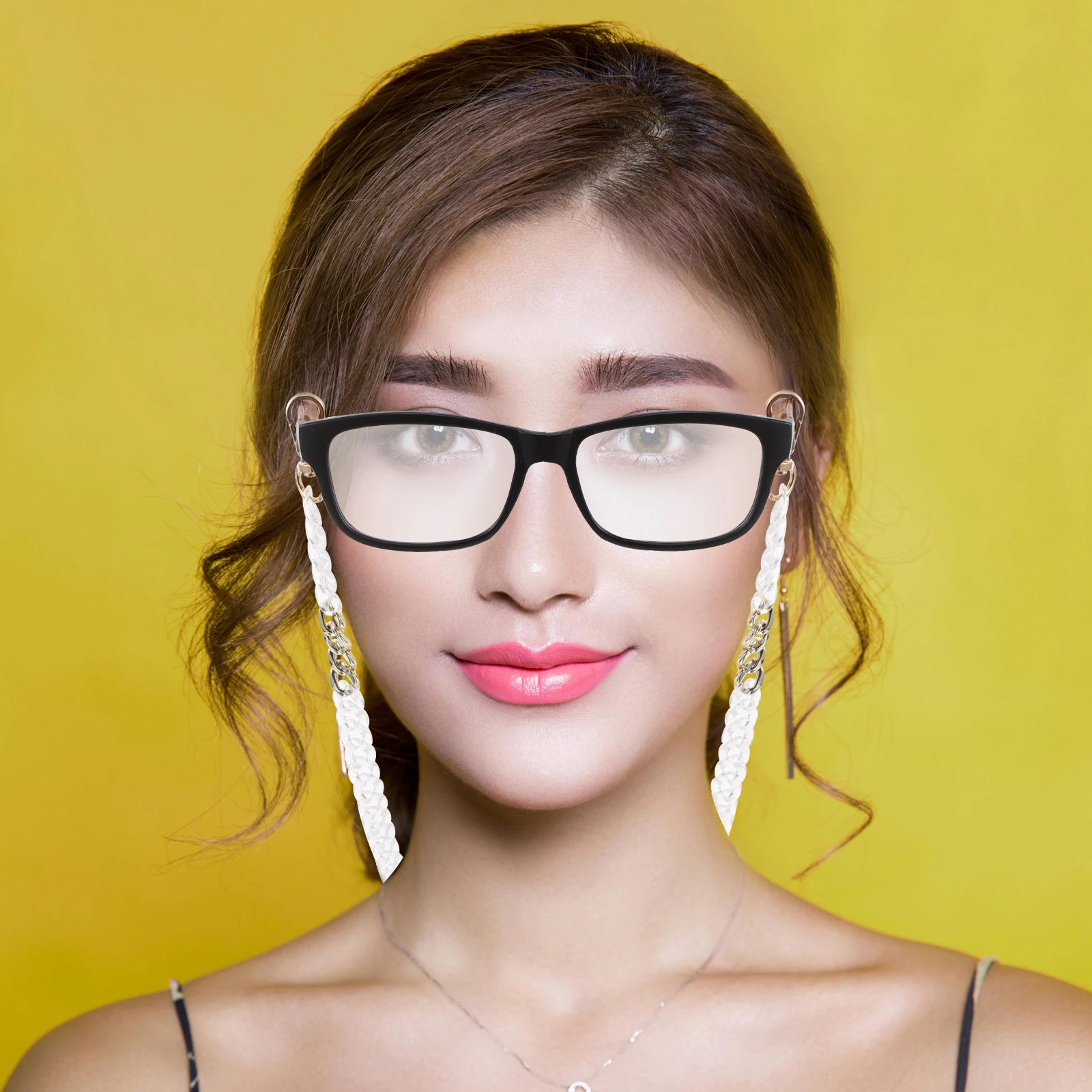 

1pcs Transparent Glasses Chain Acrylic Resin Eyeglass Chains Mask Lanyard Lightweight Handmade Creative Design Sunglasses Strap