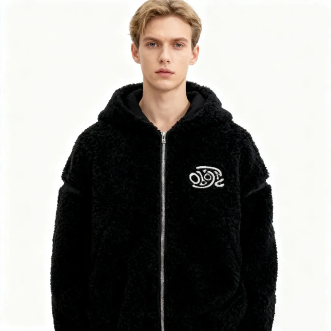 Modna bluza unisex z aksamitu w stylu Y2K, z podwójną warstwą kaptura, luźny krój, wygodna, idealna na jesień i zimę, styl streetwear dla kobiet i mężczyzn.