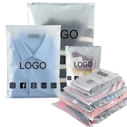 Custom LOGO Plastic Packaging Bags Waterproof Bags Zipper Garment Storage Bags Shirt Bags Sweatshirt Bags