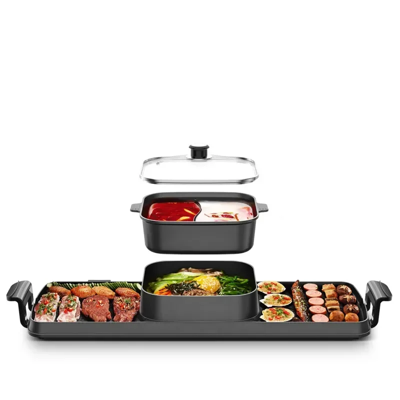 Multi Function  Grill Pan Standing Outdoor Smokeless Bbq Electric Barbecue Grill Commercial Electric Griddle Grills Pan