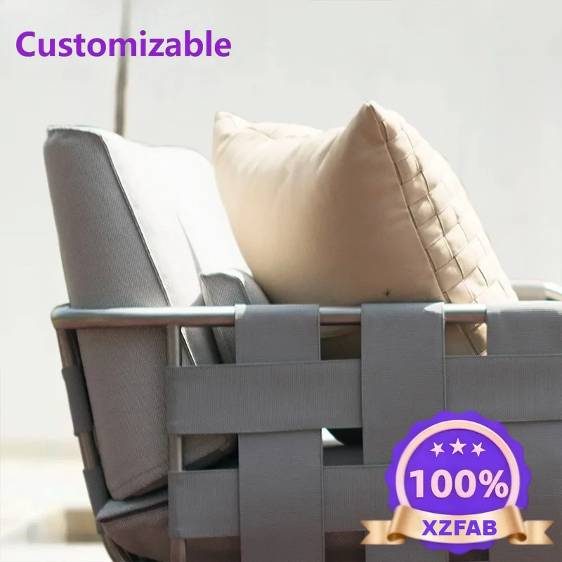 Factory Direct 2026 Outdoor sofa combination aluminum alloy single double waterproof sunscreen leisure courtyard hotel garden