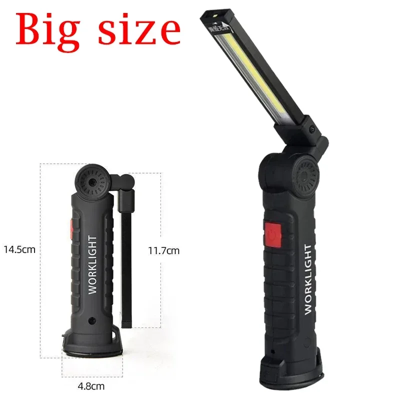 ZHIYU Tragbare faltbare LED-Taschenlampe, starker Magnet, COB-Arbeitslicht, Typ C, wiederaufladbar, Notfall-Flutlicht, Outdoor-Camping-Laterne 6