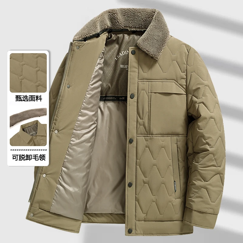 

Зимняя модная однотонная спортивная утолщенная теплая куртка с хлопковой подкладкой в стиле ретро, мужская свободная удобная высококачественная куртка большого размера