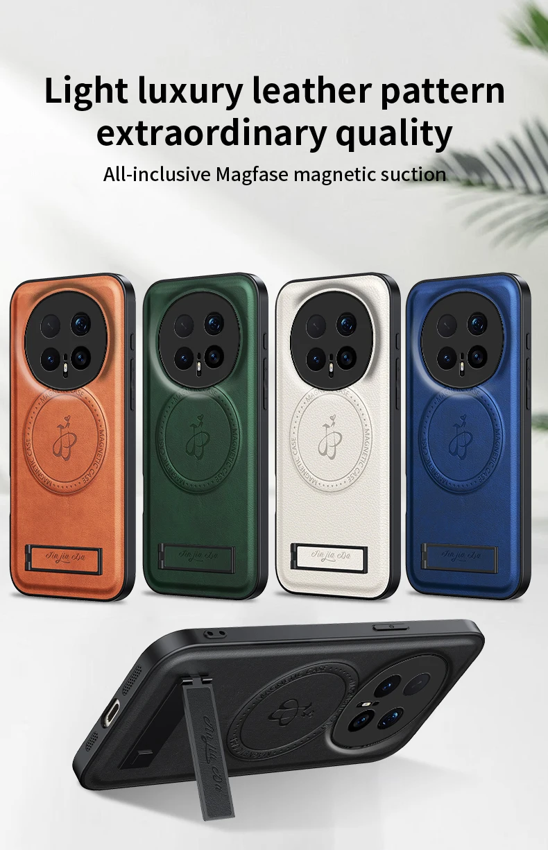 Leder-Standhülle für Honor Magic 8 Pro 8 7 6 Pro, magnetische Abdeckung für Mag-safe, stoßfest, vollständige Kamera, schützen Softshell-Fonds – Detail 6