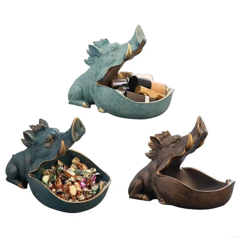 

DXAF Resin Candy Dish Key Storage Bowl Art Animal with Big Open Mouth Jewelry H