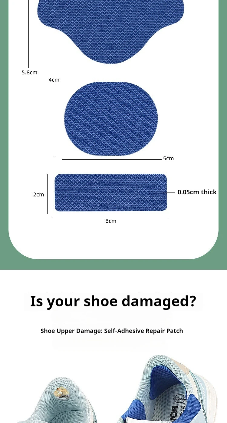 Sneaker-Absatzreparatur, Schuhseitenschaden-Futteraufkleber, Schuhabsatz-Verschleiß-Reparaturflicken, geeignet für eine Vielzahl von Schuhen – Detail 3