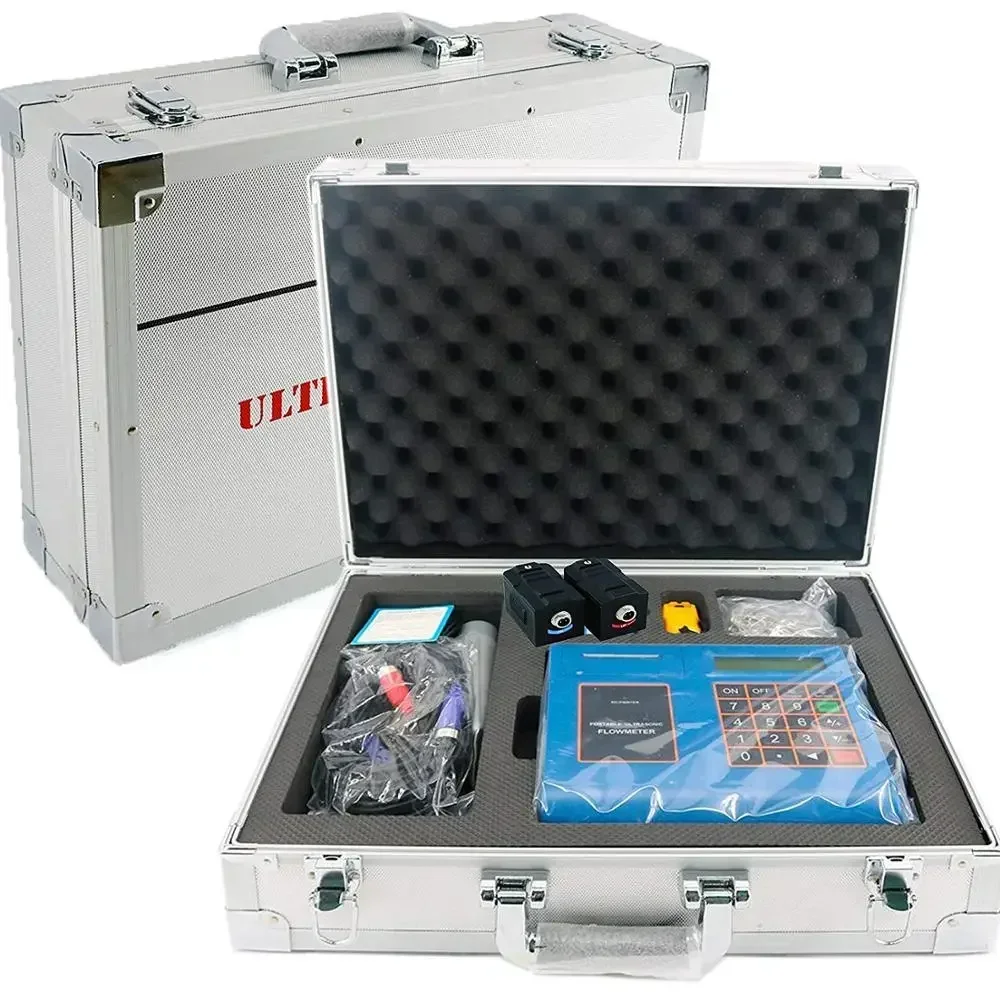 Portable Ultrasonic Flow Meter for Large Pipe Size with Optional SD Card Data Logger