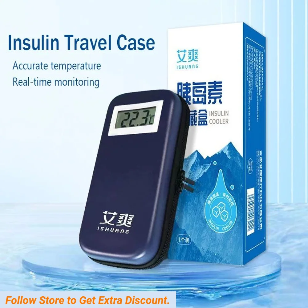 

Medication Insulated Cooling Bag Insulin Travel Case Cooler with 2 Ice Packs Diabetic Diabetic Supplies case