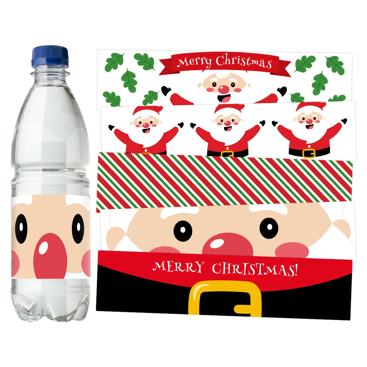 15 قطعة ملصقات زجاجة ماء عيد الميلاد-شارات عيد ميلاد سعيد سانتا كلوز ، ملصقات للبهلوانات ، أكواب ، ديكور تغليف هدايا عيد الميلاد ذاتية الصنع