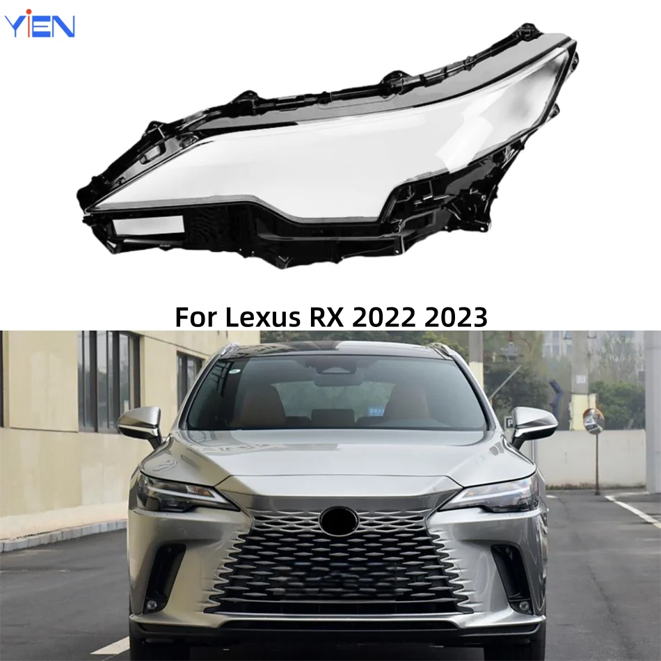 For Lexus RX RX350 RX450 RX500 2022 2023 Accessories Lampshade Cover Headlamp Shell Car Front Headlight Lens Cover Lights Shell